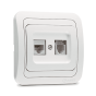 Πρίζα TF +Data RJ45 Cat5 Λευκή Makel Mimoza 12037