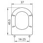 Κάλυμμα Λεκάνης W.C Βαρέως Τύπου Λευκό Polyester 45,5x37cm Οπές 14-25cm Μεταλλικά στηρίγματα Cesame Aretusa Elvit 1247