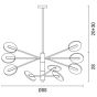 ΦΩΤΙΣΤΙΚΟ ΚΡΕΜΑΣΤΟ 9ΦΩΤΟ LED 63W 3CCT 88X65 ΜΑΥΡΟ-ΧΡΥΣΟ ARTE ILLUMINA Eurolamp 144-10012