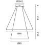 ΦΩΤΙΣΤΙΚΟ ΚΡΕΜΑΣΤΟ ΣΤΡΟΓΓΥΛΟ LED 37W Φ40XΦ60X110 ΛΕΥΚΟ ARTE ILLUMINA DOPPIA Eurolamp 144-15004