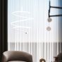 ΦΩΤΙΣΤΙΚΟ ΚΡΕΜΑΣΤΟ ΣΤΡΟΓΓΥΛΟ LED 60W 2000lm 3000K Φ430X1200 ΛΕΥΚΟ ARTE ILLUMINA SATURN Eurolamp 144-15010
