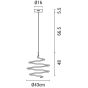 ΦΩΤΙΣΤΙΚΟ ΚΡΕΜΑΣΤΟ ΣΤΡΟΓΓΥΛΟ LED 60W 2000lm 3000K Φ430X1200 ΛΕΥΚΟ ARTE ILLUMINA SATURN Eurolamp 144-15010