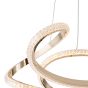 ΦΩΤΙΣΤΙΚΟ ΚΡΕΜΑΣΤΟ ΑΛΟΥΜΙΝΙΟ ΣΤΡΟΓΓΥΛΟ LED 24W 1900Lm 3000K Φ500X1200mm ΧΡΥΣΟ ARTE ILLUMINA SATURN Eurolamp 144-15055