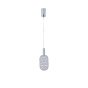 ΦΩΤΙΣΤΙΚΟ ΚΡΕΜΑΣΤΟ ΜΕΤΑΛΛΟ ΜΟΝΟΦΩΤΟ LED 6.3W 648Lm 3000K Φ130X1588mm ΑΣΗΜΙ ARTE ILLUMINA PERFORATO Eurolamp 144-15066