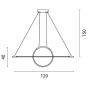 ΦΩΤΙΣΤΙΚΟ ΚΡΕΜΑΣΤΟ ΓΡΑΜΜΙΚΟ LED 45W 3000Κ 120X150 ΧΡΥΣΟ ARTE ILLUMINA Eurolamp 144-16002