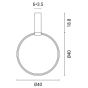 ΦΩΤΙΣΤΙΚΟ ΚΡΕΜΑΣΤΟ LED 32W D40*H20cm ΜΑΥΡΟ 3000K ARTE ILLUMINA Eurolamp 144-17030