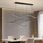ΦΩΤΙΣΤΙΚΟ ΚΡΕΜΑΣΤΟ ΑΛΟΥΜΙΝΙO-ΣΙΛΙΚΟΝΗ LED 30W 2260Lm 3000K 30X1200X1450mm ΜΑΥΡΟ ARTE ILLUMINA WAVES Eurolamp 144-18006