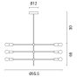 ΦΩΤΙΣΤΙΚΟ ΚΡΕΜΑΣΤΟ 6XΕ27 100X65 ΛΕΥΚΟ ARTE ILLUMINA Eurolamp 144-23003