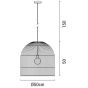 ΦΩΤΙΣΤΙΚΟ ΚΡΕΜΑΣΤΟ ΜΟΝΟΦΩΤΟ  Ε27 MAX 60W 500X500mm RATTAN ΛΕΥΚΟ ARTE ILLUMINA KAI Eurolamp 144-33016