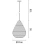 ΦΩΤΙΣΤΙΚΟ ΚΡΕΜΑΣΤΟ ΜΟΝΟΦΩΤΟ Ε27 MAX 60W 370X500mm RATTAN ΛΕΥΚΟ ARTE ILLUMINA KAI Eurolamp 144-33018