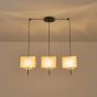 ΦΩΤΙΣΤΙΚΟ ΚΡΕΜΑΣΤΟ ΥΦΑΣΜΑ 3ΦΩΤΟ 3ΧΕ14 Max 8W 800X250X900mm ΜΠΕΖ ARTE ILLUMINA TOSCANY Eurolamp 144-33063