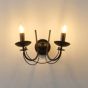 ΑΠΛΙΚΑ TOIXOY ΜΕΤΑΛΛΟ 2ΦΩΤΗ 2XE14 ΜΑΧ 8W 320X245X190mm ΜΑΥΡO ARTE ILLUMINA VAULT Eurolamp 144-47011