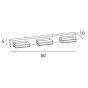 ΑΠΛΙΚΑ ΤΟΙΧΟΥ LED 12W 720Lm 4000Κ ΤΕΤΡΑΓΩΝΗ 3Φ 500X50X100 ΝΙΚΕΛ ARTE ILLUMINA Eurolamp 144-80005