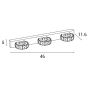 ΑΠΛΙΚΑ ΤΟΙΧΟΥ LED 9W 4000Κ ΟΒΑΛ 3Φ 460X50X116 ΝΙΚΕΛ ARTE ILLUMINA Eurolamp 144-80007