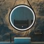 ΚΑΘΡΕΠΤΗΣ ΣΤΡΟΓΓΥΛΟΣ TOUCH LED ΜΕ ΜΑΥΡΟ ΣΤΗΡΙΓΜΑ LED 20W 1680lm 3CCT (3500-4000-6500K) Φ600mm ΜΑΥΡΟΣ ARTE ILLUMINA MIRO Eurolamp 144-88007
