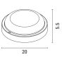 ΦΩΤΙΣΤΙΚΟ ΤΟΙΧΟΥ ΣΤΡΟΓΓΥΛΟ LED 18W Φ200X55 3000K IP54 ΛΕΥΚΟ PLUS ARTE ILLUMINA Eurolamp 145-20017