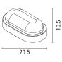 ΦΩΤΙΣΤΙΚΟ ΤΟΙΧΟΥ ΟΒΑΛ LED 12W 900Lm 160X90X51mm12/24V AC/DC 6500K IP54 PLUS ΛΕΥΚΟ ARTE ILLUMINA Eurolamp 145-20040