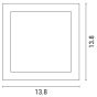 ΑΠΛΙΚΑ ΤΟΙΧΟΥ ΚΙΝΗΤΗ LED 6W 138X138X57 3000K IP54 ΛΕΥΚΗ PRO ARTE ILLUMINA Eurolamp 145-20222