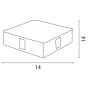 ΦΩΤΙΣΤΙΚΟ ΤΟΙΧΟΥ LED ΤΕΤΡΑΓΩΝΟ 3X4W Φ140X140X45 3000K IP44 ΛΕΥΚΟ PLUS ARTE ILLUMINA Eurolamp 145-20225