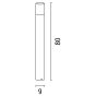 ΚΟΛΩΝΑΚΙ ΔΑΠΕΔΟΥ ΑΛΟΥΜΙΝΙΟΥ E27 Φ90X800mm IP54 ΓΡΑΦΙΤΗ ARTE ILLUMINA Eurolamp 145-20623