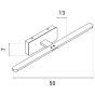 ΦΩΤΙΣΤΙΚΟ ΠΙΝΑΚΟΣ 8W 3000K 130x70x500mm ΣΑΤΙΝΕ ARTE ILLUMINA SOPHI Eurolamp 145-21501