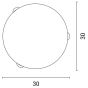 ΠΛΑΦΟΝΙΕΡΑ ΤΟΙΧΟΥ ΓΥΑΛΙ 1XΕ27 Max 15W Φ300x90mm ΛΕΥΚΟ-ΑΣΗΜΙ ARTE ILLUMINA LEIA Eurolamp 145-22401