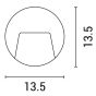 ΦΩΤΙΣΤΙΚΟ ΤΟΙΧΟΥ SLIM LED 3W IP65 230V 3000K Φ135mm PRO ΓΚΡΙ ARTE ILLUMINA Eurolamp 145-52015