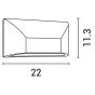 ΑΠΛΙΚΑ ΤΟΙΧΟΥ LED SLIM 6W 900lm IP65 220-240V 3000K 220X51X113mm  PRO ΓΡΑΦΙΤΗΣ ARTE ILLUMINA Eurolamp 145-52053