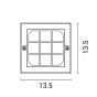 ΦΩΤΙΣΤΙΚΟ ΤΟΙΧΟΥ LED 6W 135X135X32 3CCT IP65 ΓΡΑΦΙΤΗΣ ARTE ILLUMINA SENARIO Eurolamp 145-52123