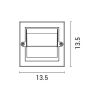 ΦΩΤΙΣΤΙΚΟ ΤΟΙΧΟΥ LED 6W 135X135X55 3CCT IP65 ΜΑΥΡΟ ARTE ILLUMINA SENARIO Eurolamp 145-52125