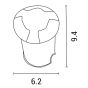 ΦΩΤΙΣΤΙΚΟ ΔΑΠΕΔΟΥ ΕΞΩΤΕΡΙΚΟ 3F LED 3W IP65 85-265V Φ62mm PRO ΜΑΥΡΟ ARTE ILLUMINA Eurolamp 145-52553