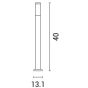 ΚΟΛΩΝΑΚΙ ΔΑΠΕΔΟΥ ΙΝΟΧ 40cm E27 ARTE ILLUMINA XIOS Eurolamp 154-56022