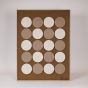 ΠΙΝΑΚΑΣ ΚΑΜΒΑΣ 3D ΚΥΚΛΟΙ ΚΑΦΕ - ΜΠΕΖ 60x2.9x80cm Eurolamp 812-20020