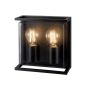 ΑΠΛΙΚΑ ΤΟΙΧΟΥ ΜΕΤΑΛΛΙΚΗ Ε27 2Χ20W 220X220X95mm IP65 ΜΑΥΡΗ ARTE ILLUMINA Eurolamp 145-20635