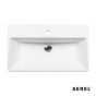 Νιπτήρας Πορσελάνης Tetra 60x35 (1 οπή) SEREL White 2046-300