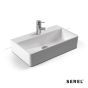 Νιπτήρας Πορσελάνης Tetra 60x35 (1 οπή) SEREL White 2046-300