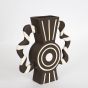 ΒΑΖΟ ΚΕΡΑΜΙΚΟ ΜΑΥΡΟ - ΜΠΕΖ ΜΕ ΧΕΡΟΥΛΙΑ 37x8x35.5cm Eurolamp 752-20208
