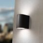 FUMAGALLI MARTA 160 2L ΑΠΛΙΚΑ ΤΟΙΧΟΥ UP/DOWN 2XGX53 LED 3W 3CCT(3000K-4000K-6500) 192X164mm ΜΑΥΡΗ Eurolamp 145-26276
