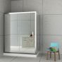 Orabella Energy Mirror 100 cm - Καμπίνα αντιστρέψιμη, ευθύγραμμη με σταθερό πλαϊνό 70 cm 30384-30406
