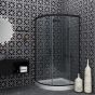 Orabella Vitalia Angolo Easy Fix Black matt H200 90X90 - Καμπίνα Ημικυκλική 30583