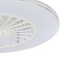 Ανεμιστήρας Οροφής Ø55xH20cm Led 3x12,6w 4500lm Tunable 2700-6500K 220-240V,50Hz Λευκός-Ασημί Eglo Lovisca 35142