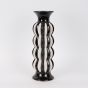 ΚΗΡΟΠΗΓΙΟ ΚΕΡΑΜΙΚΟ ΜΑΥΡΟ-ΛΕΥΚΟ 13x13x39.5cm Eurolamp 752-25060