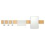 Brix white κρεμάστρα επιτοίχια με ράφι + καθρέπτη Sealskin 362471410