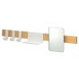 Brix white κρεμάστρα επιτοίχια με ράφι + καθρέπτη Sealskin 362471410