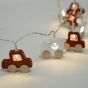 ΣΕΙΡΑ, 10 LED 5mm, ΔΙΑΚΟΣΜΗΤΙΚΑ ΞΥΛΙΝΑ ΑΜΑΞΙΑ, ΜΠΑΤΑΡΙΑΣ 3xΑΑ, ΧΡΟΝΟΔΙΑΚΟΠΤΗ, ΘΕΡΜΟ ΛΕΥΚΟ LED ΑΝΑ 10cm, ΔΙΑΦΑΝΟ PVC ΚΑΛΩΔΙΟ, ΠΡΟΕΚΤΑΣΗ ΠΑΡΟΧΗΣ 30cm, IP20 Eurolamp 600-03053
