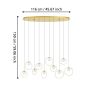 Κρεμαστό Φωτιστικό L116cm LED 3000K 3500lm Χρυσαφί-Οπάλ Γυαλί Eglo Portocolom 390347