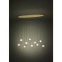 Κρεμαστό Φωτιστικό L116cm LED 3000K 3500lm Χρυσαφί-Οπάλ Γυαλί Eglo Portocolom 390347