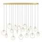 Κρεμαστό Φωτιστικό L148cm LED 3000k 5950lm Χρυσαφί-Οπάλ Γυαλί Eglo Portocolom 390348