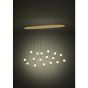 Κρεμαστό Φωτιστικό L148cm LED 3000k 5950lm Χρυσαφί-Οπάλ Γυαλί Eglo Portocolom 390348