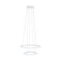 Κρεμαστό Φωτιστικό Μοντέρνο 59cm 2 Κύκλοι Led 18w+30,5w 3000K Λευκό Eglo Penaforte 39273